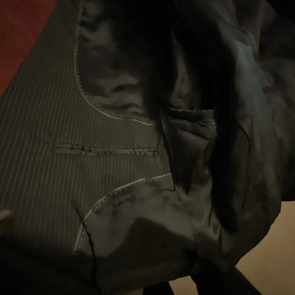 Brooks Brothers Pinstripe, Sport‎ Coat Wool Egypt 42R Black / Gray Men's Blazer
